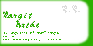 margit mathe business card